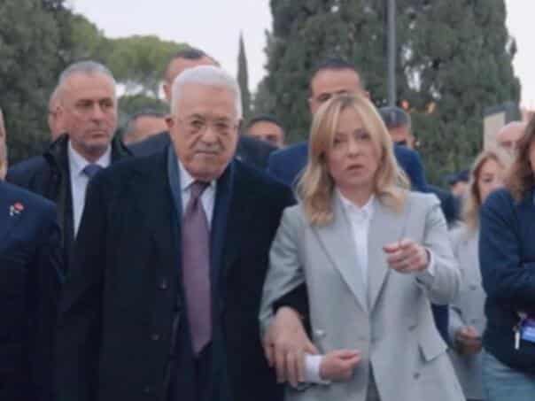 The President of Palestine arrived in Italy: Meloni welcomed him