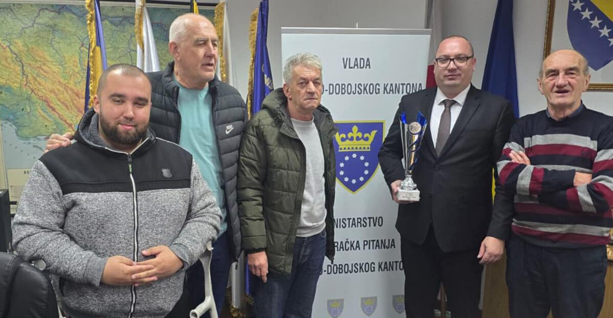 Minister Sirovica received the team of KSO “Bosna” Zenica after winning second place at the tournament in Leipzig