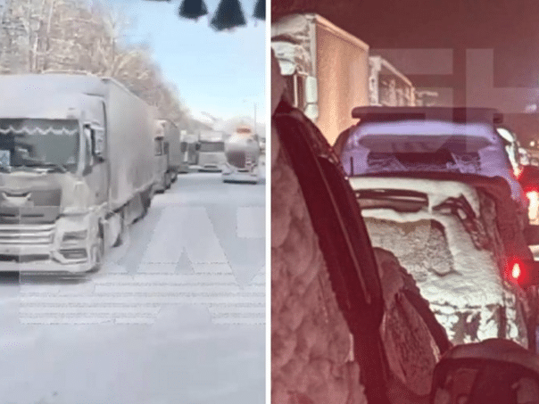 Hundreds of vehicles stuck in Siberia for nine hours, people hungry and frozen