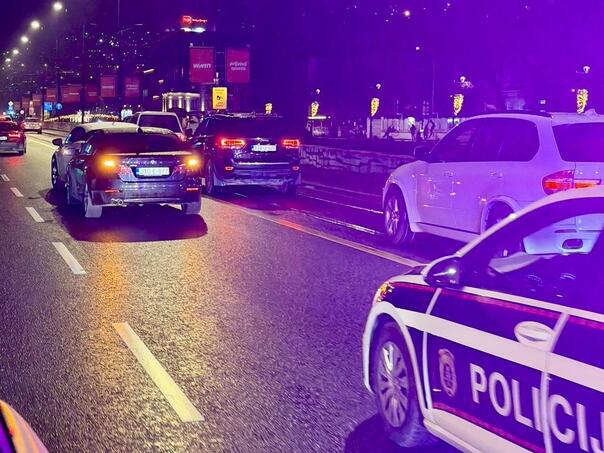 Accident of two cars in the center of Sarajevo, police on the ground