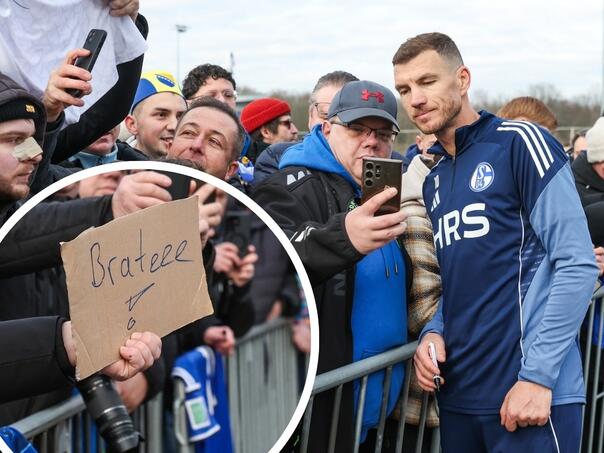 Dzeko is a hit in Gelsenkirchen, the photos from the training say it all