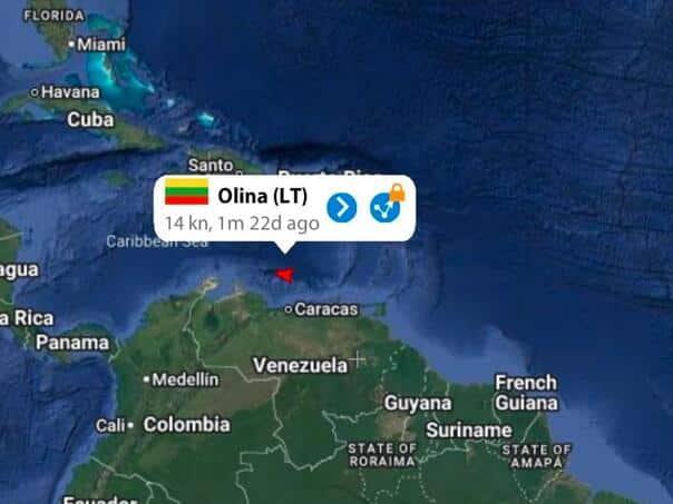 America officially seized the oil tanker Olin in the Caribbean