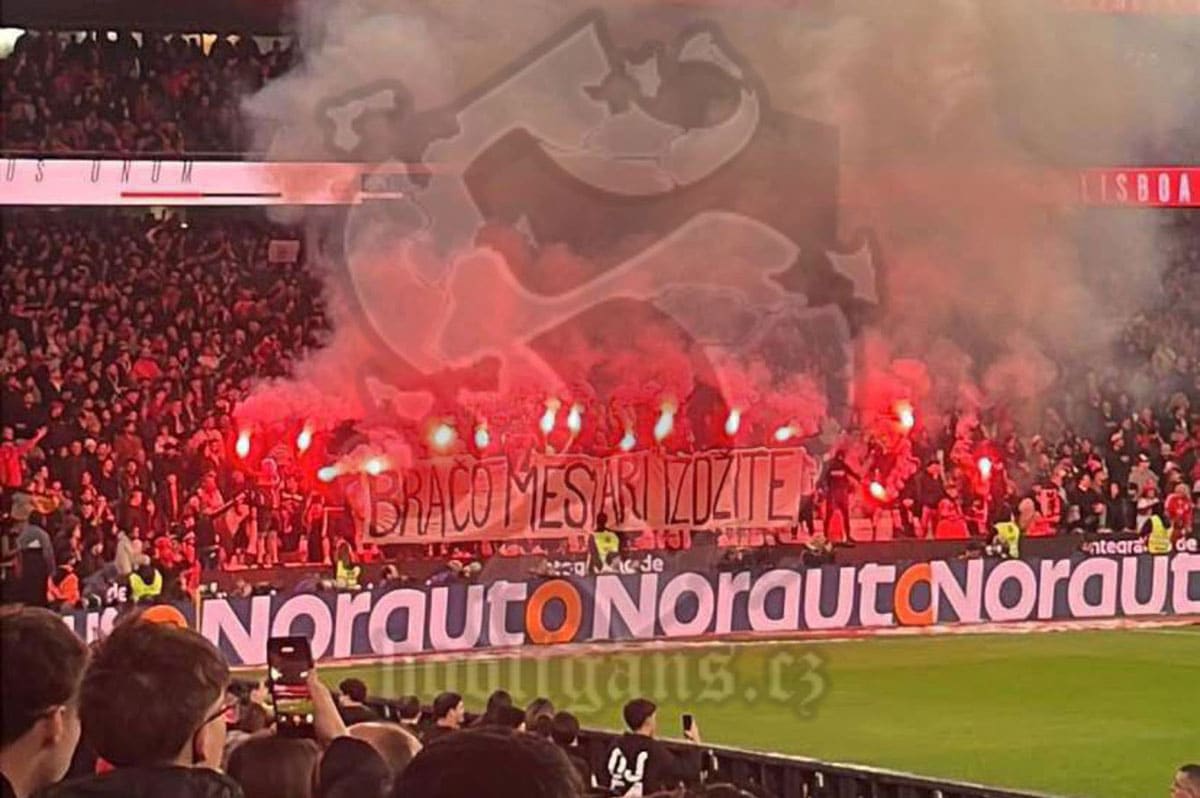 Serbs furious over Benfica fans’ banner: “Shameful glorification of Ustasha crimes”