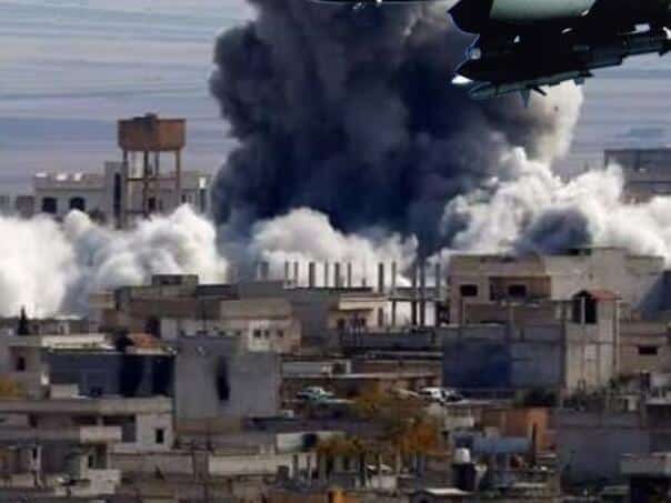 British and French planes bombed an ISIS stronghold in Syria