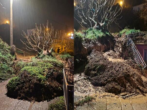 Eight houses were cut off by a landslide in Mostar, police on the ground