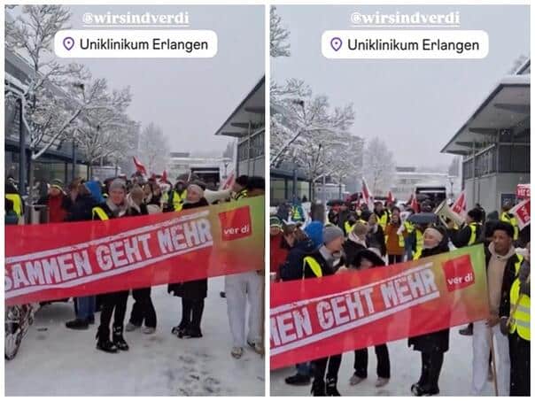 Medics in Germany went on a mass strike