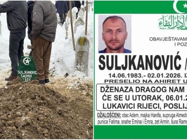 The burial of Sadmir Suljkanović, who died in Dubrovnik, took place