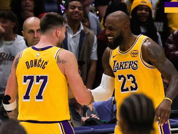 Look at Doncic’s incredible triple, LeBron is delighted