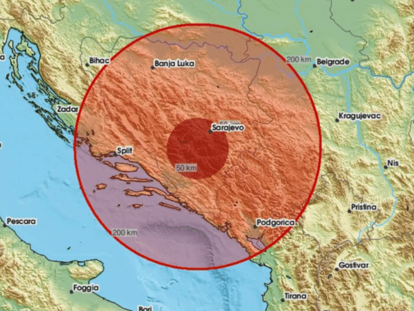 Earthquake reported again in Herzegovina