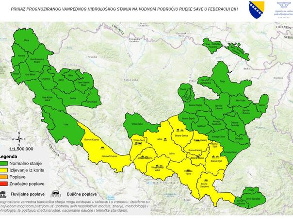 Floods on the horizon: Warning issued for three cantons in FBiH