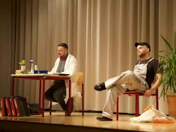 A performance "Who’s crazy?" performed in the Town Hall in Linz