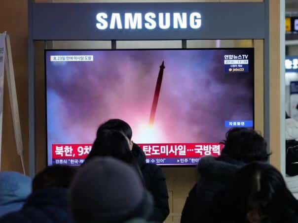 North Korea launched ballistic missiles towards the sea