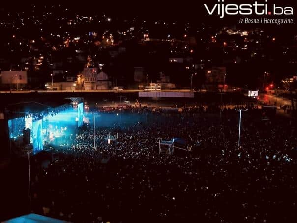 Aerial view: See what it was like at the New Year’s party in Sarajevo