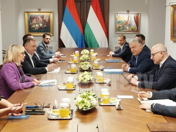 Trišić Babić and Dodik in Hungary with Orban