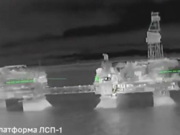 Ukraine attacked three Russian oil platforms in the Caspian Sea