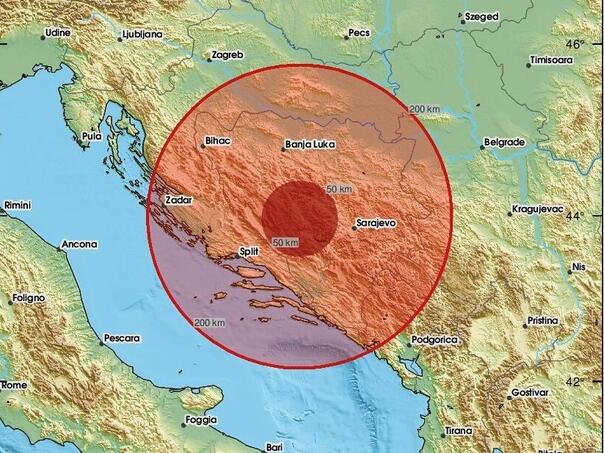 Earthquake in Bugojno, citizens report strong ground shaking