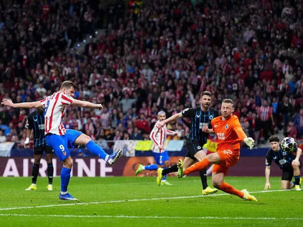 Atlético without drama in the second leg: Sørloth beat Brugge with a hat-trick