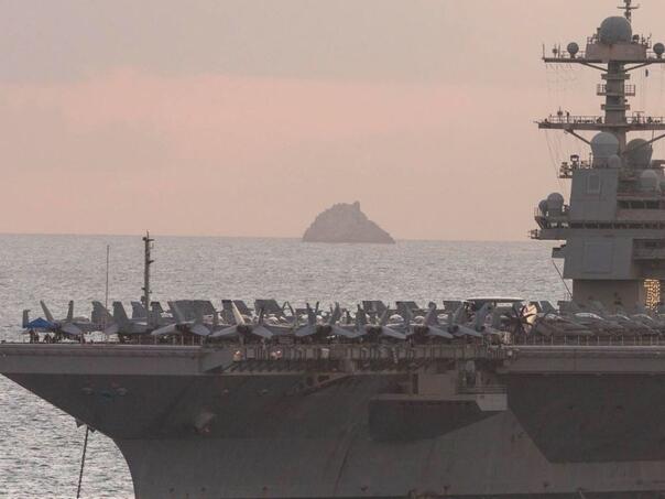 The largest aircraft carrier in the world has reached the Middle East