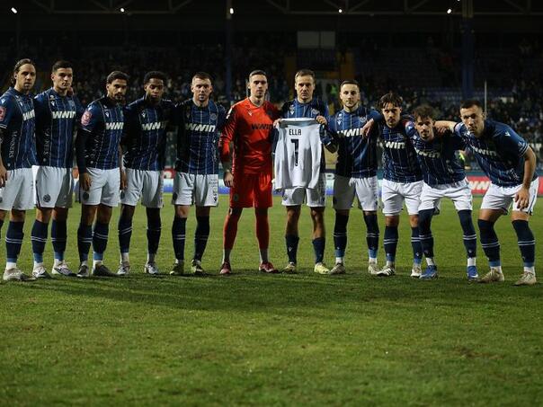 Želje fans and players supported the injured Ella Jovanović