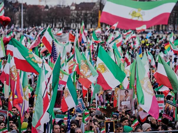 About 200,000 people at a mass protest in Munich against the Iranian government