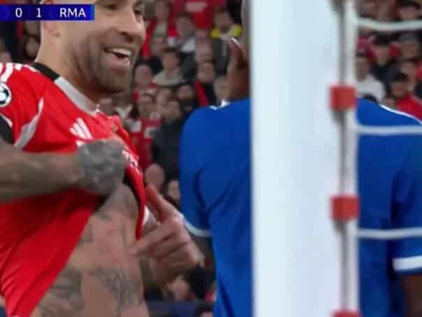 Otamendi provoked Vinicius by showing his trophy tattoos