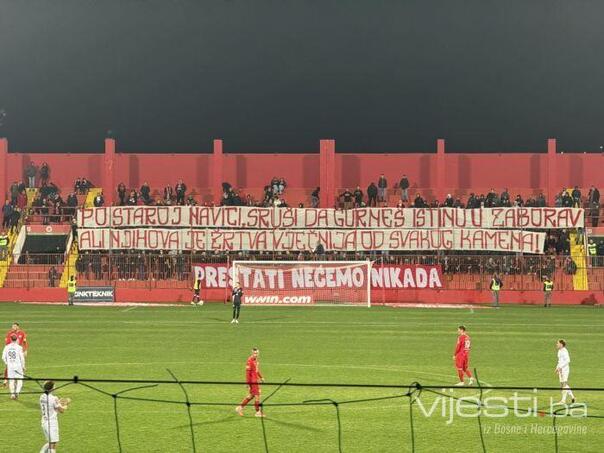 See how the fans of Velež responded to the demolition of the Pod Bijelim brijegom monument