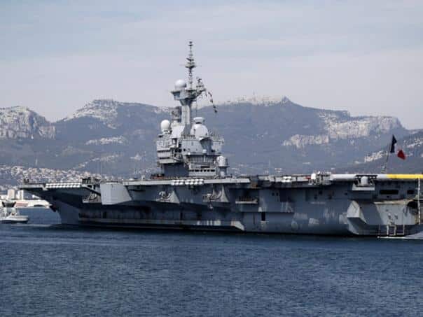 A Russian drone in Malmo flew towards a French aircraft carrier