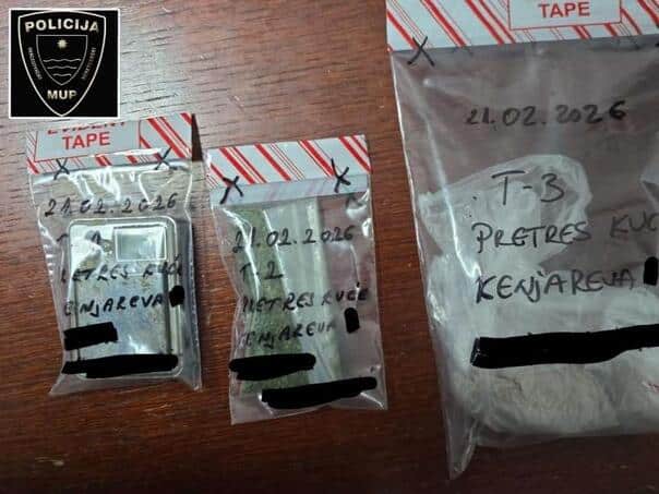 During the search of a house in Mostar, a large amount of heroin was found