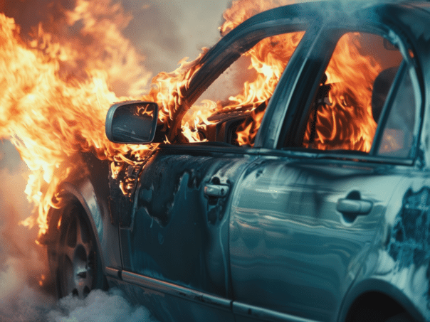 Burnt vehicle in Rogatica, investigation underway