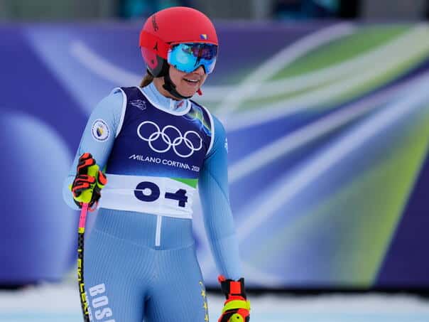 Muzaferia returned to the track after an injury, performed in the downhill in Italy