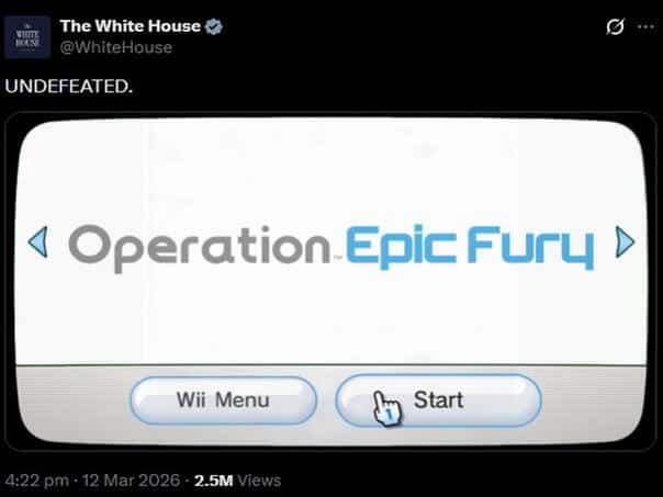 Watch the video released by the White House: Undefeated!