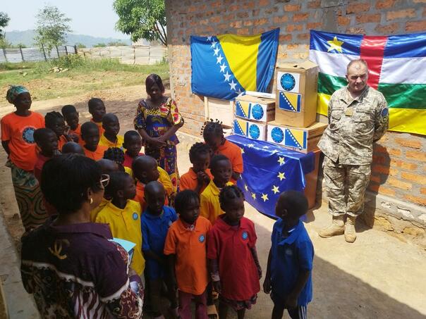 Members of the Armed Forces of Bosnia and Herzegovina built a kitchen for an orphanage in Bangui