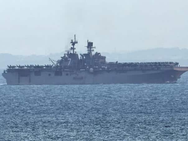 USS Tripoli with Marine reinforcements sails for Middle East