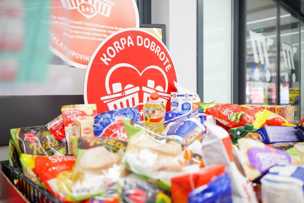Kindness in action: Mega Discount customers are already filling aid baskets throughout Bosnia and Herzegovina