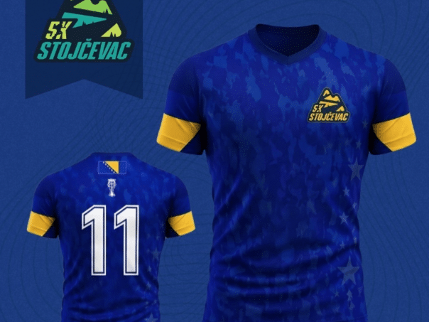 Design inspired by Dragons: This year’s T-shirts for Stojčevac in the colors of Bosnia and Herzegovina. jersey