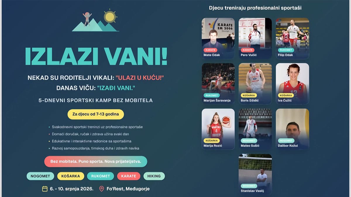 “Get outside”: A sports-educational camp for children without screens is starting in Medjugorje
