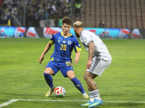Which BH the soccer player who ran the most on Bilina polje?