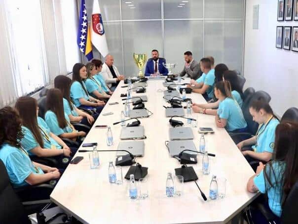 Magoda received handball players from Hadžić – champions of Bosnia and Herzegovina