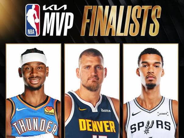 The NBA announced three candidates for the MVP award