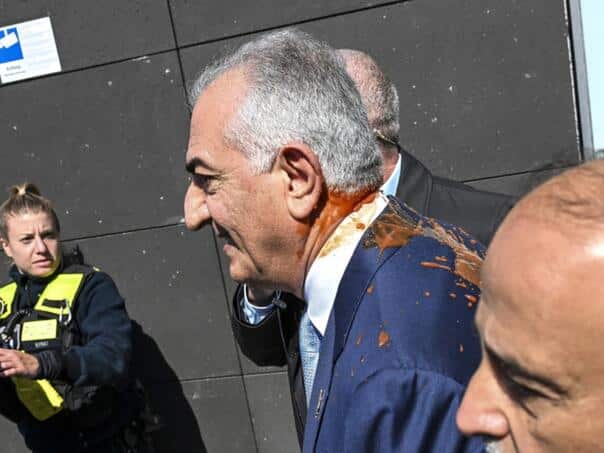 The son of the former Shah of Iran was attacked in Berlin, doused with tomato sauce