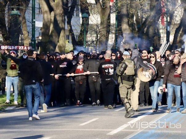 A spectacle is being prepared: Hordes of evil in a procession towards Grbavica