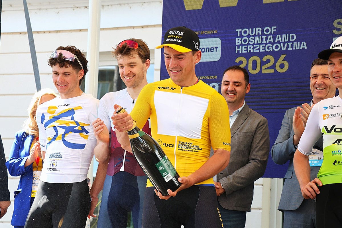 The Slovenian celebrated on the second stage of the “Tour of BiH” and took the lead in the overall standings