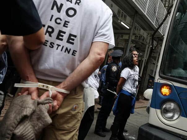 Several dozen arrested at a protest against support for Israel in New York