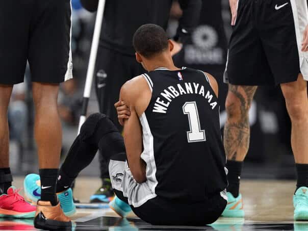 Wembanyama was injured in San Antonio’s win against Philadelphia