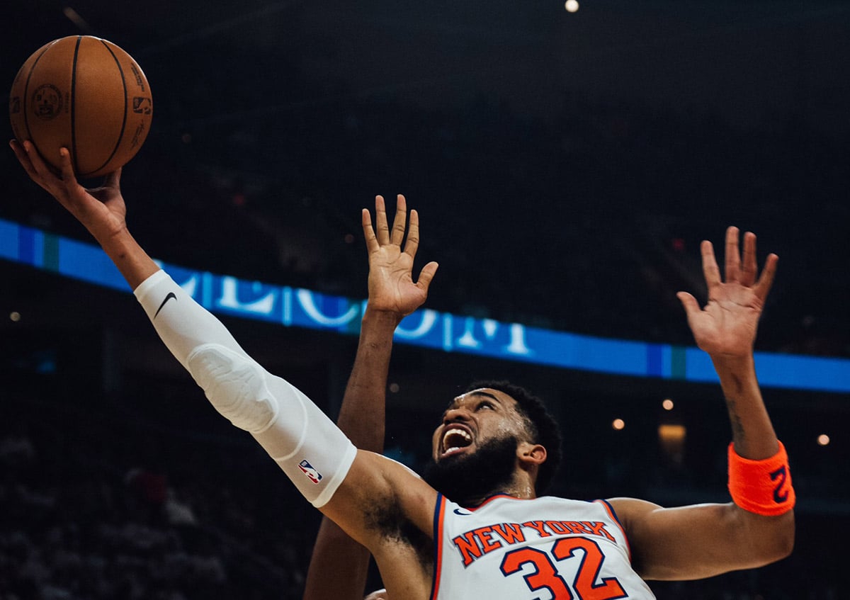 The New York Knicks beat Cleveland and came within a win of the NBA Finals