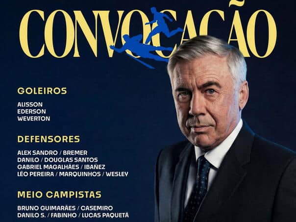 Ancelotti announced the list of Brazil for WC 2026.