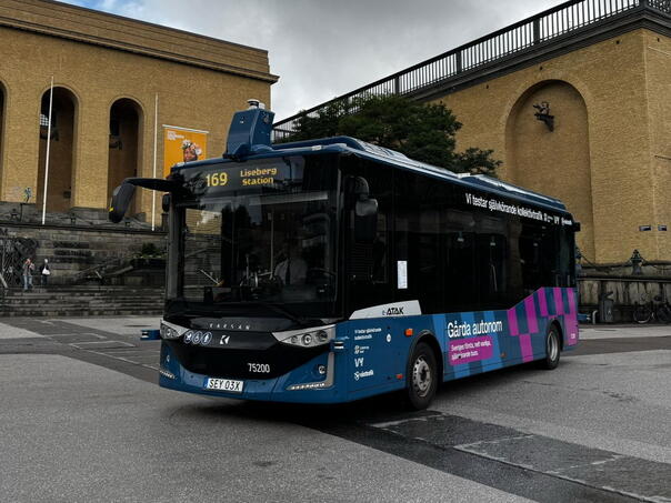 The driverless bus started its first run, then immediately collided with a tram