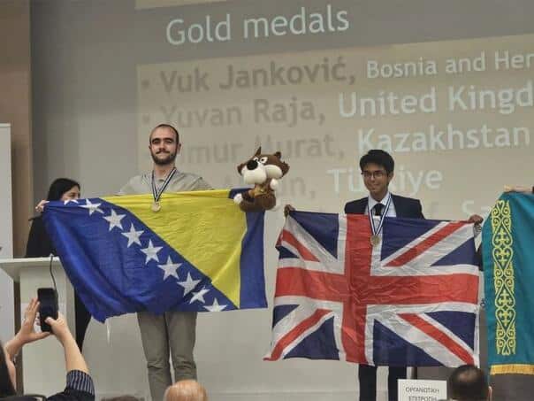 Bosnia and Herzegovina at the top: Vuk Janković from Trebinje won gold at the Mathematics Olympiad