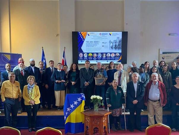 Duraković at a conference in Birmingham on the role of education and diaspora