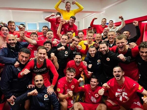 The Velež players wildly celebrated their placement in Europe